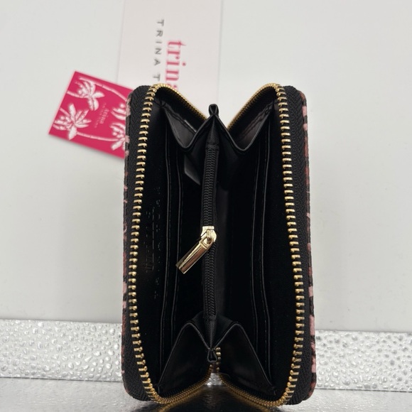 Trina Turk Leopard Print Wallet in Pink and Brown - Picture 2 of 3